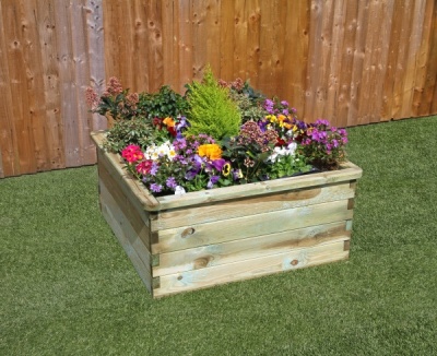 NEW SLEEPER RAISED BED WOODEN PRESSURE TREATED (0.9 x 0.9 x 0.45m)